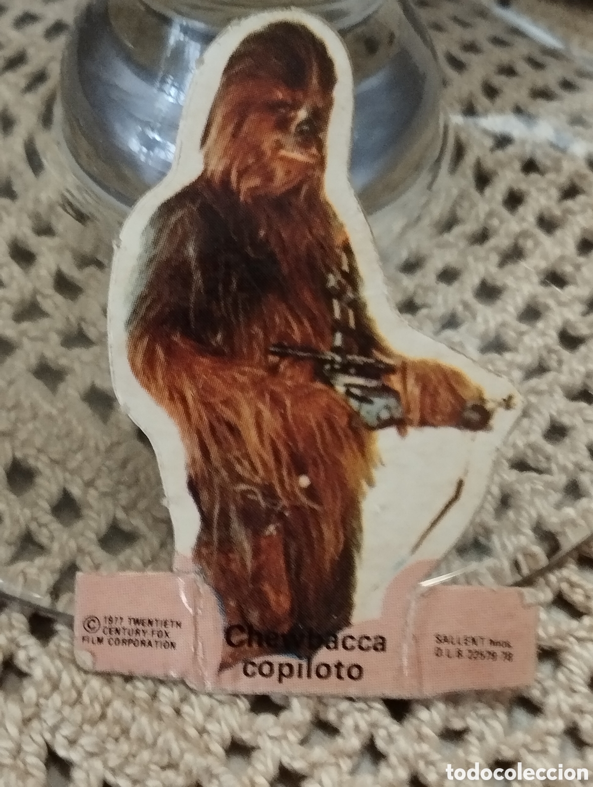Coleccionismo Cromos antiguos: CROMO TROQUELADO PHOSKITOS START WARS LA GUERRA DE LAS GALAXIAS CHEWBACCA COPILOTO