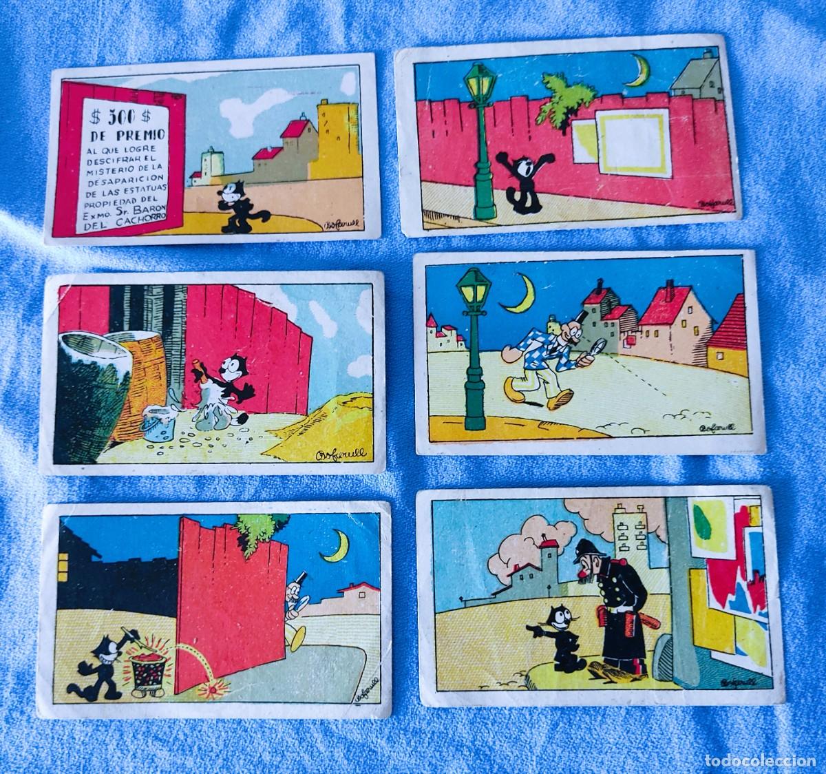 Coleccionismo Cromos antiguos: LOTE DE 6 CROMOS ANTIGUOS ORIGINALES AVENTURAS DEL GATO PERIQUITO DE CHOCOLATES JAIME BOIX