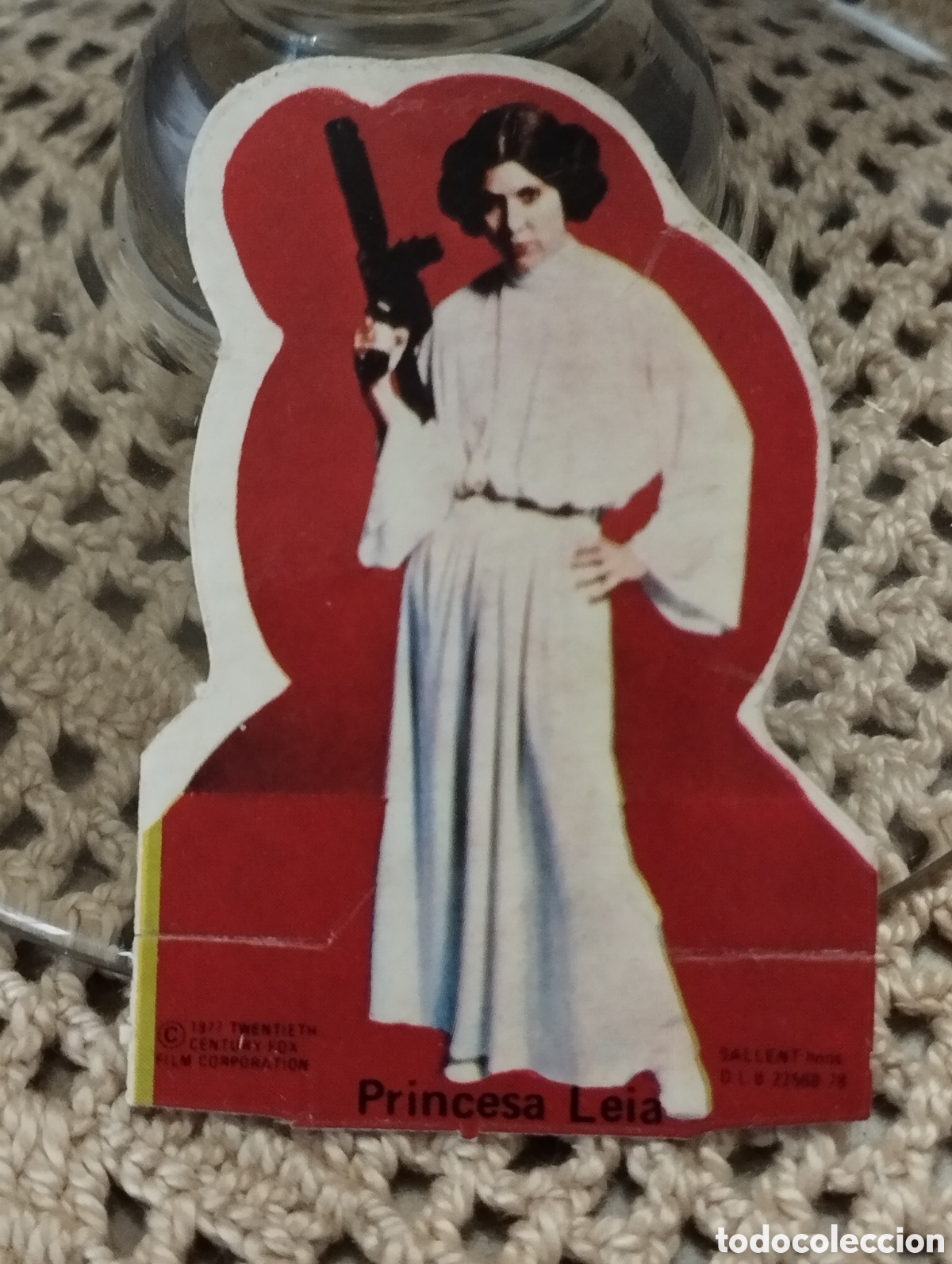 Coleccionismo Cromos antiguos: CROMO TROQUELADO PHOSKITOS START WARS LA GUERRA DE LAS GALAXIAS PRINCESA LEIA