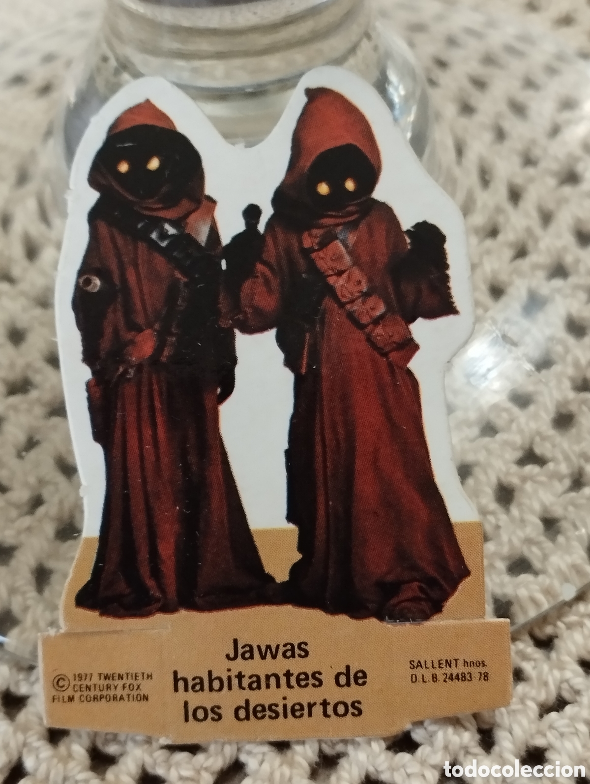 Coleccionismo Cromos antiguos: CROMO TROQUELADO PHOSKITOS START WARS LA GUERRA DE LAS GALAXIAS JAWAS HABITANTES DEL DESIERTO