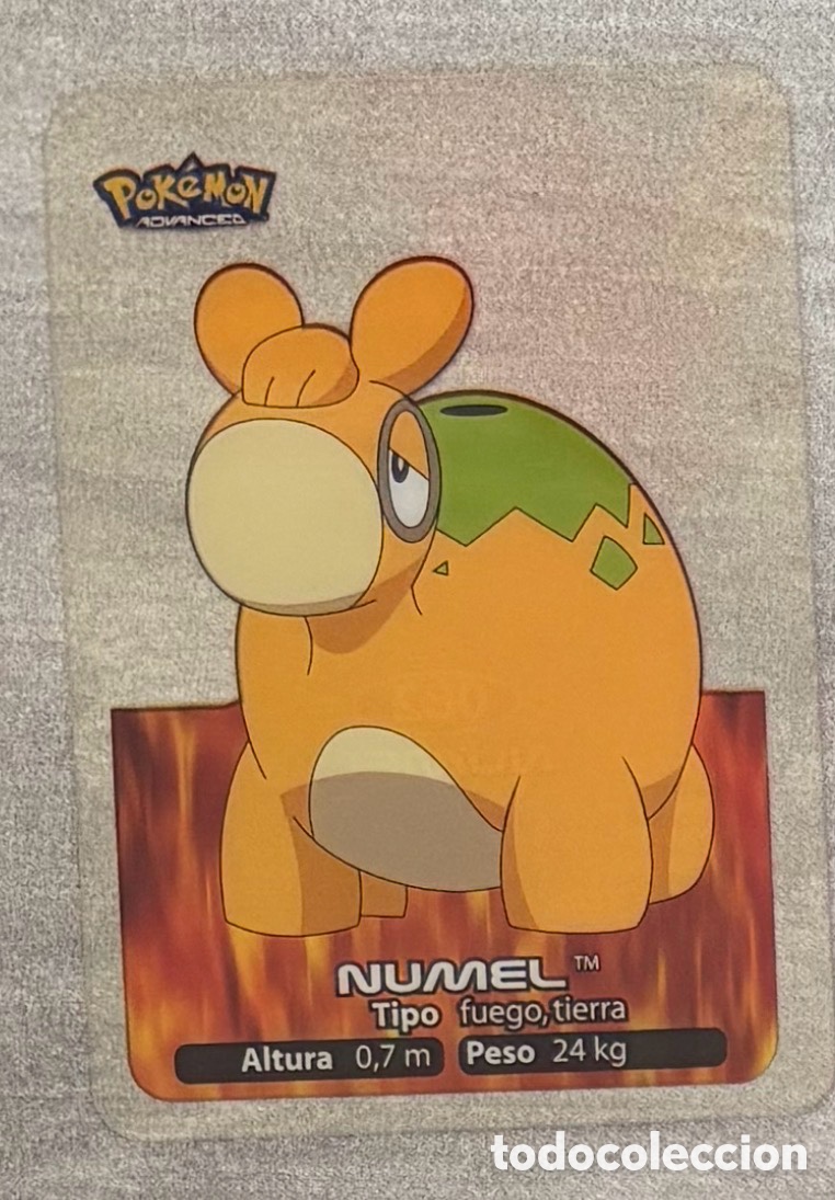 Coleccionismo Cromos antiguos: Carta Lamincards lamin card Pokemon advanced generaci&oacute;n NUMEL