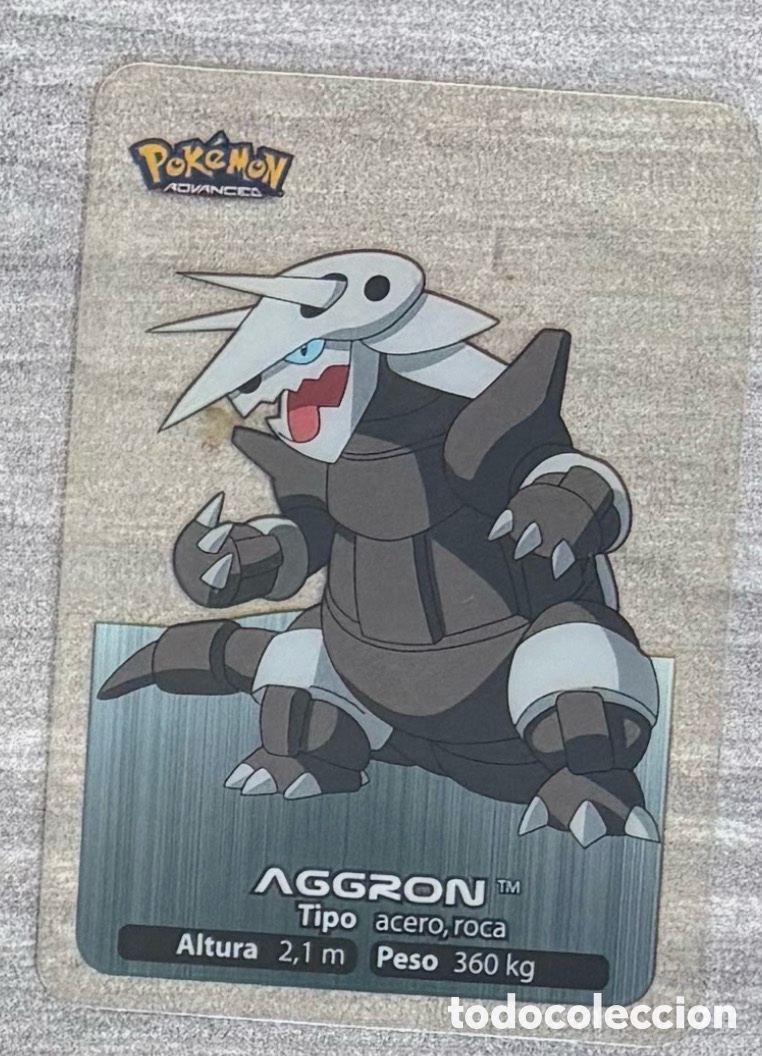 Coleccionismo Cromos antiguos: Carta Lamincards lamin card Pokemon advanced generaci&oacute;n AGGRON