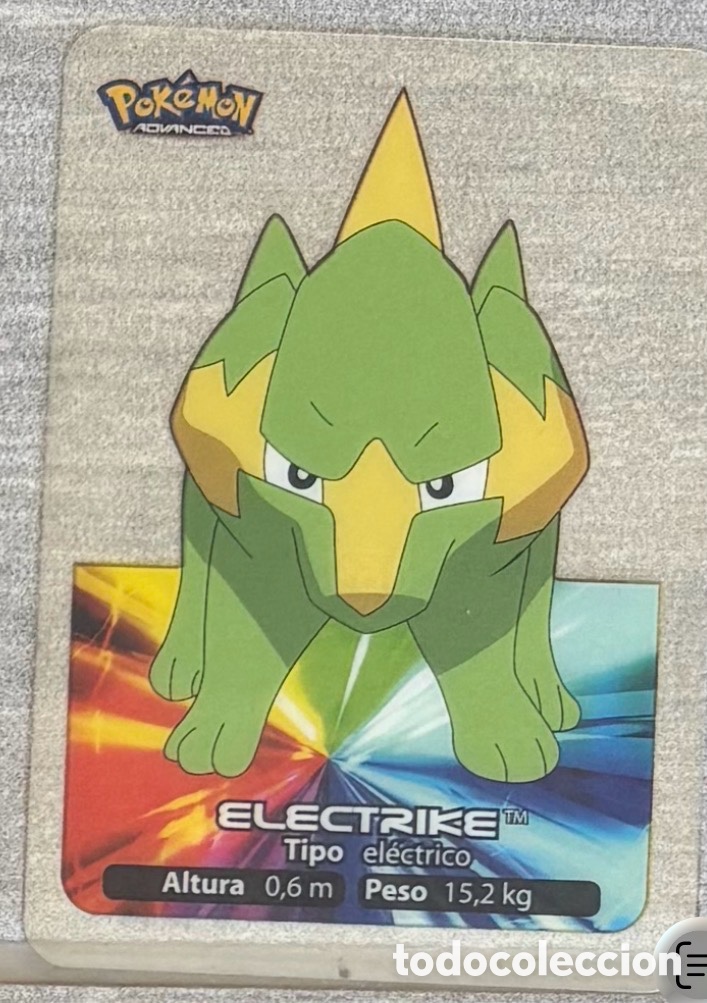Coleccionismo Cromos antiguos: Carta Lamincards lamin card Pokemon advanced generaci&oacute;n ELECTRIKE