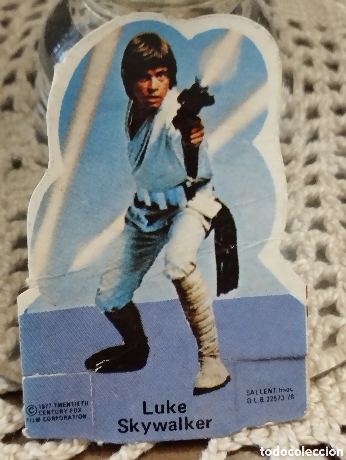 Coleccionismo Cromos antiguos: CROMO TROQUELADO PHOSKITOS START WARS LA GUERRA DE LAS GALAXIAS LUKE SKIWALKER