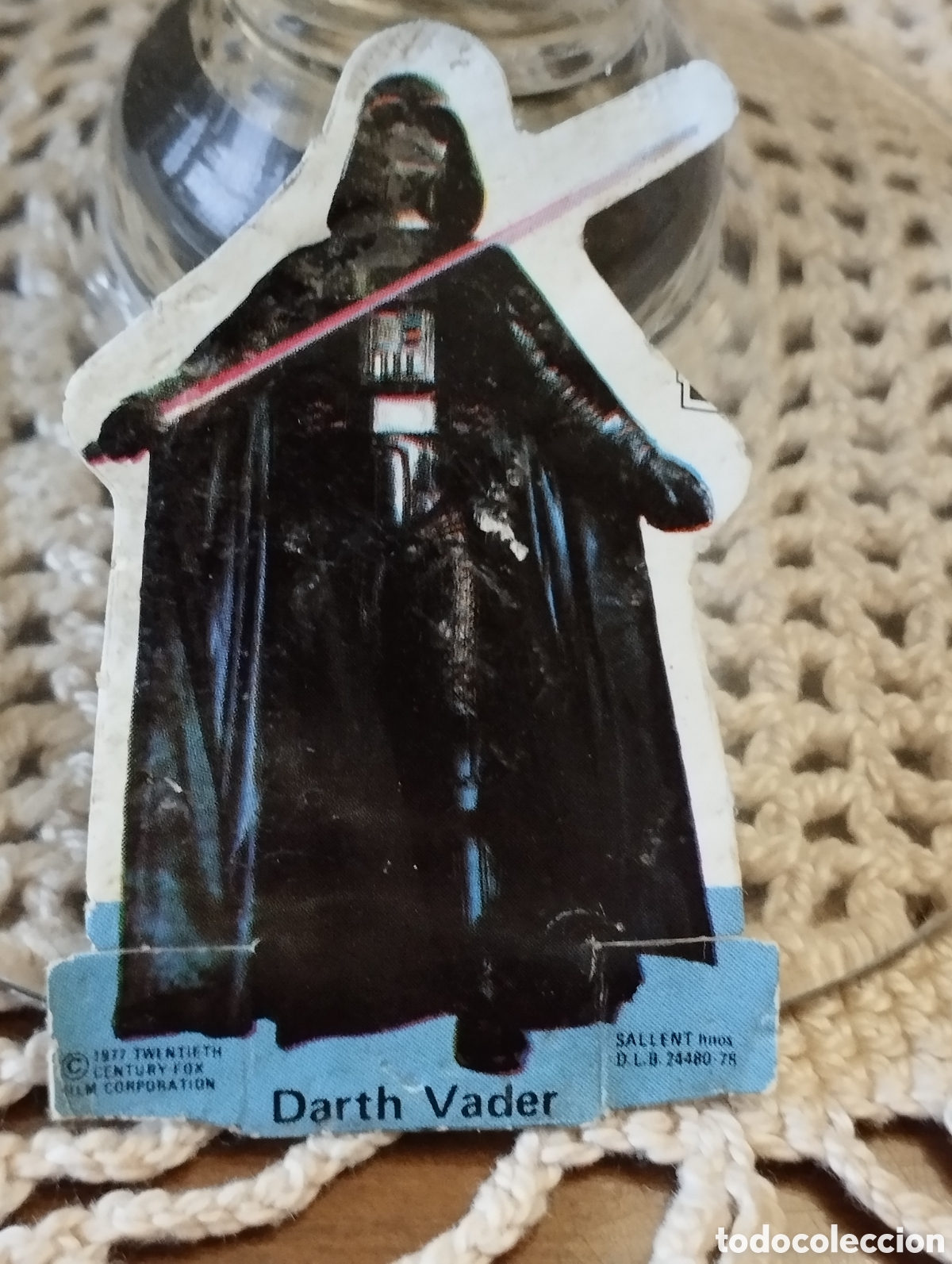 Coleccionismo Cromos antiguos: CROMO TROQUELADO PHOSKITOS START WARS LA GUERRA DE LAS GALAXIAS DARTH VADER