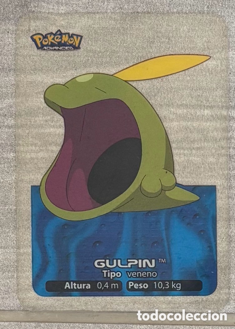 Coleccionismo Cromos antiguos: Carta Lamincards lamin card Pokemon advanced generaci&oacute;n GULPIN