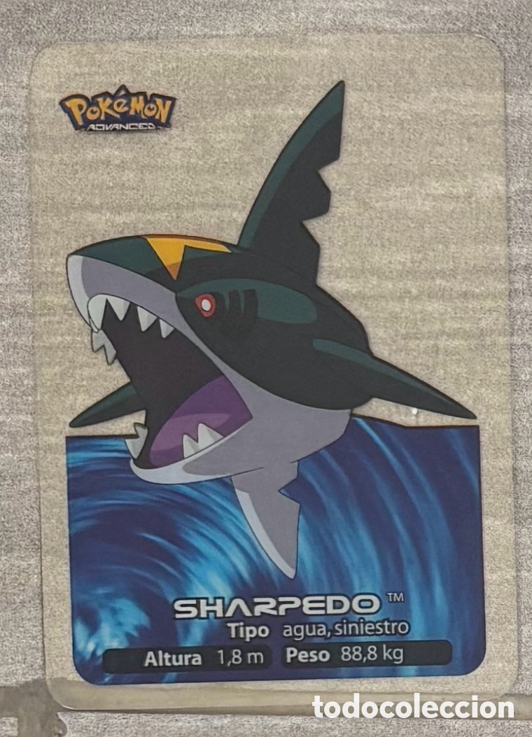 Coleccionismo Cromos antiguos: Carta Lamincards lamin card Pokemon advanced generaci&oacute;n SHARPEDO