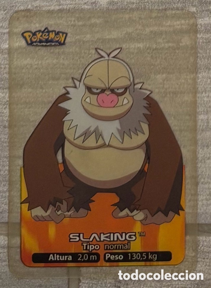 Coleccionismo Cromos antiguos: Carta Lamincards lamin card Pokemon advanced generaci&oacute;n SLAKING