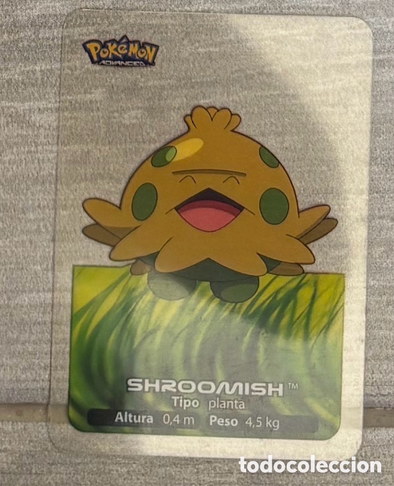 Coleccionismo Cromos antiguos: Carta Lamincards lamin card Pokemon advanced generaci&oacute;n SHROOMISH