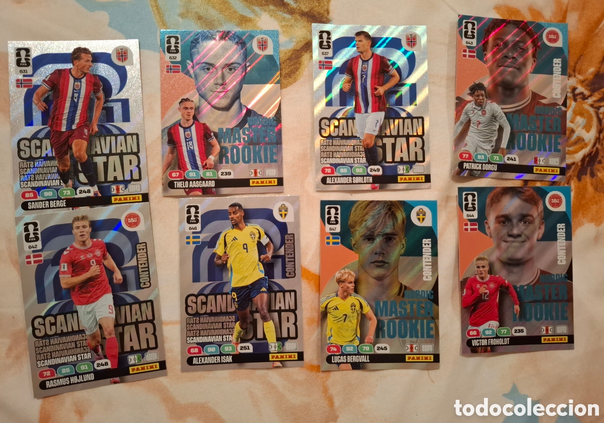 Coleccionismo Cromos antiguos: Lote 8 n&oacute;rdicas adrenalyn world cup 2026 mundial nordic