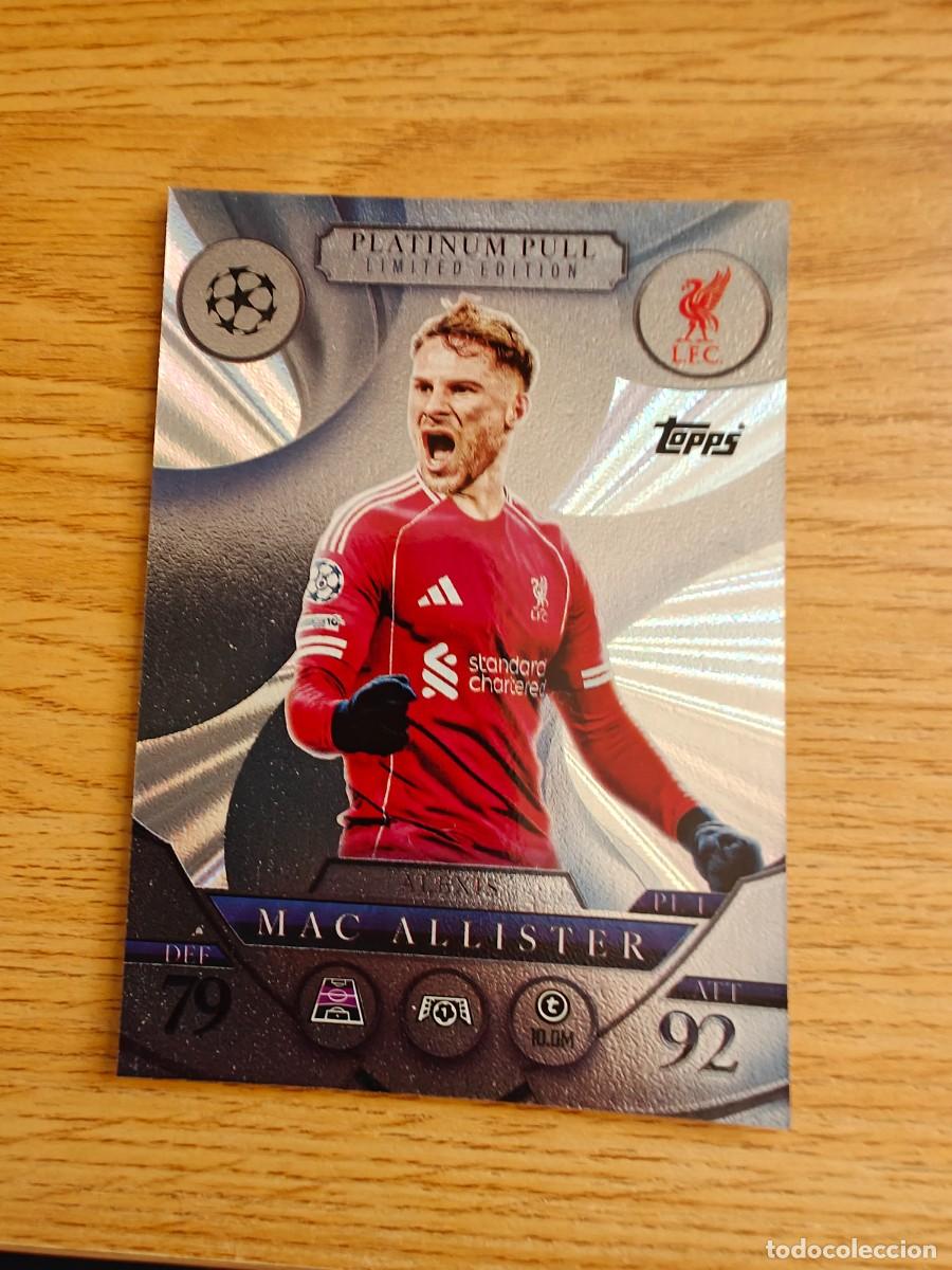 Coleccionismo Cromos antiguos: Alexis Mac Allister PL 1 Match Attax 25 26 Platinum Pull Liverpool 2025 2026