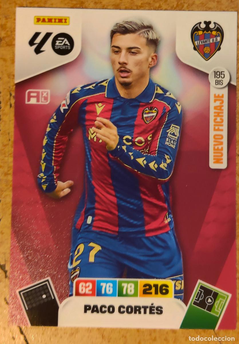 Coleccionismo Cromos antiguos: CARD ADRENALYN XL PANINI 2025-2026 25 26 NUEVO FICHAJE PACO CORTES LEVANTE 195 BIS