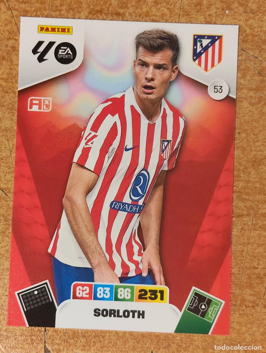 Coleccionismo Cromos antiguos: 53 SORLOTH ATLETICO DE MADRID ⚽ LIGA ADRENALYN XL 2025 2026 25 26