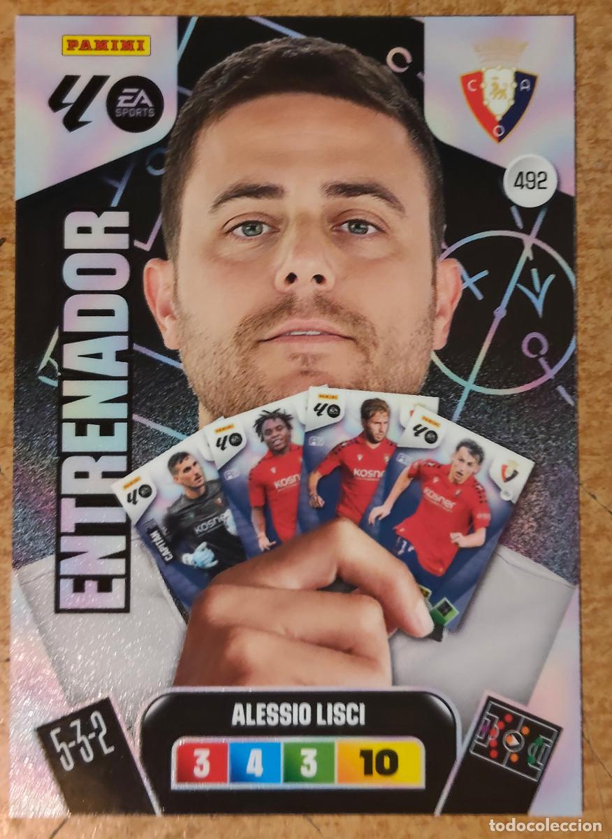 Coleccionismo Cromos antiguos: CARD ADENALYN XL TEMPORADA 25/26: ENTRENADOR OSASUNA ALESSIO LISCI, N&deg; 492