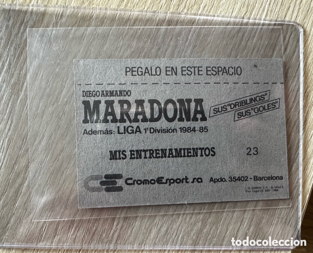 Coleccionismo Cromos antiguos: Maradona 83/84 Mis Entrenamientos