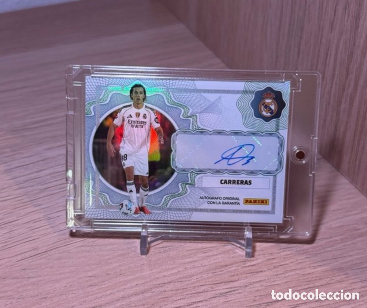 Coleccionismo Cromos antiguos: Autografo Carreras Real Madrid 25/26