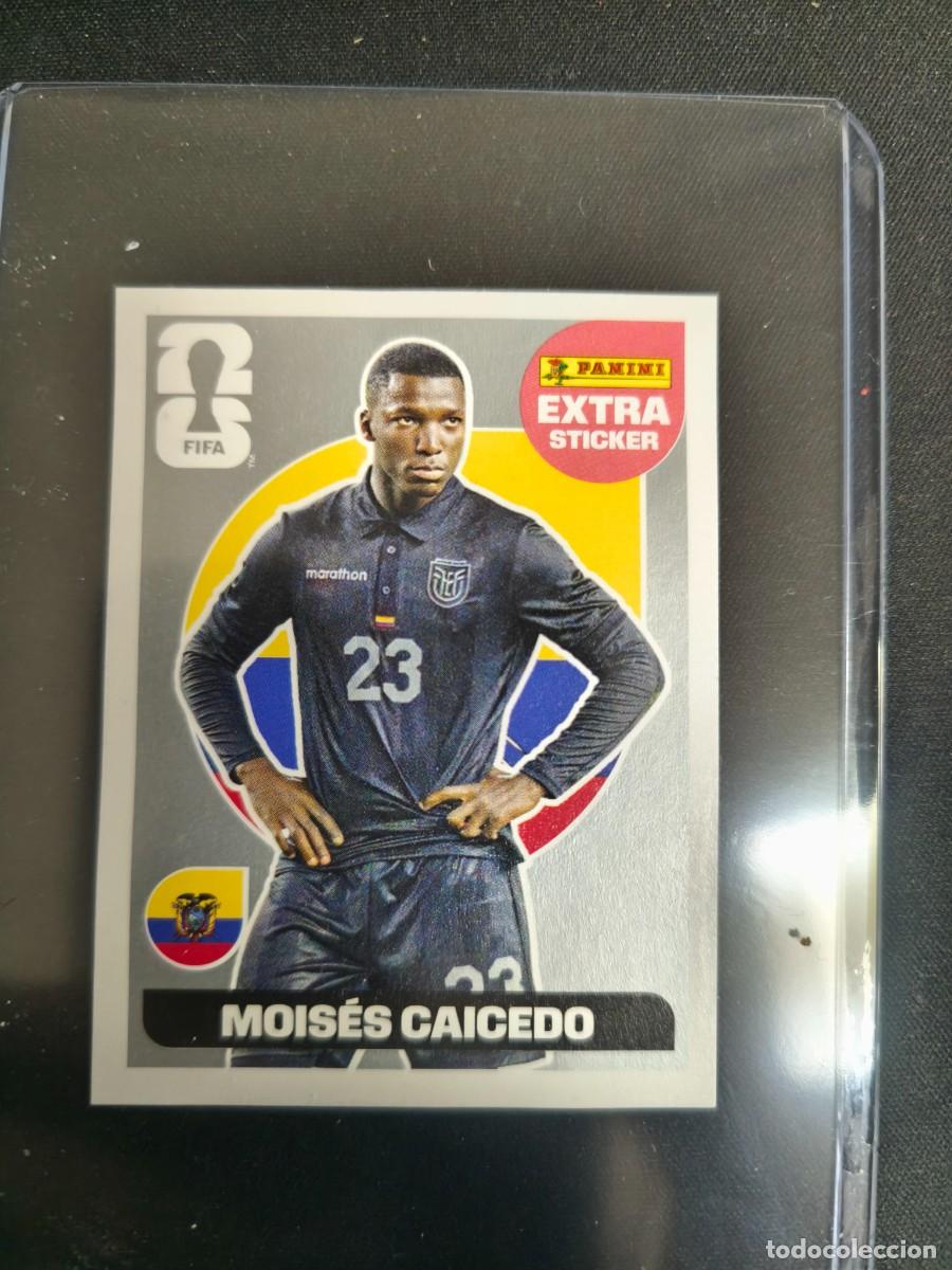 Coleccionismo Cromos antiguos: Cromo extra sticker fifa world cup 2026 moises caicedo plata