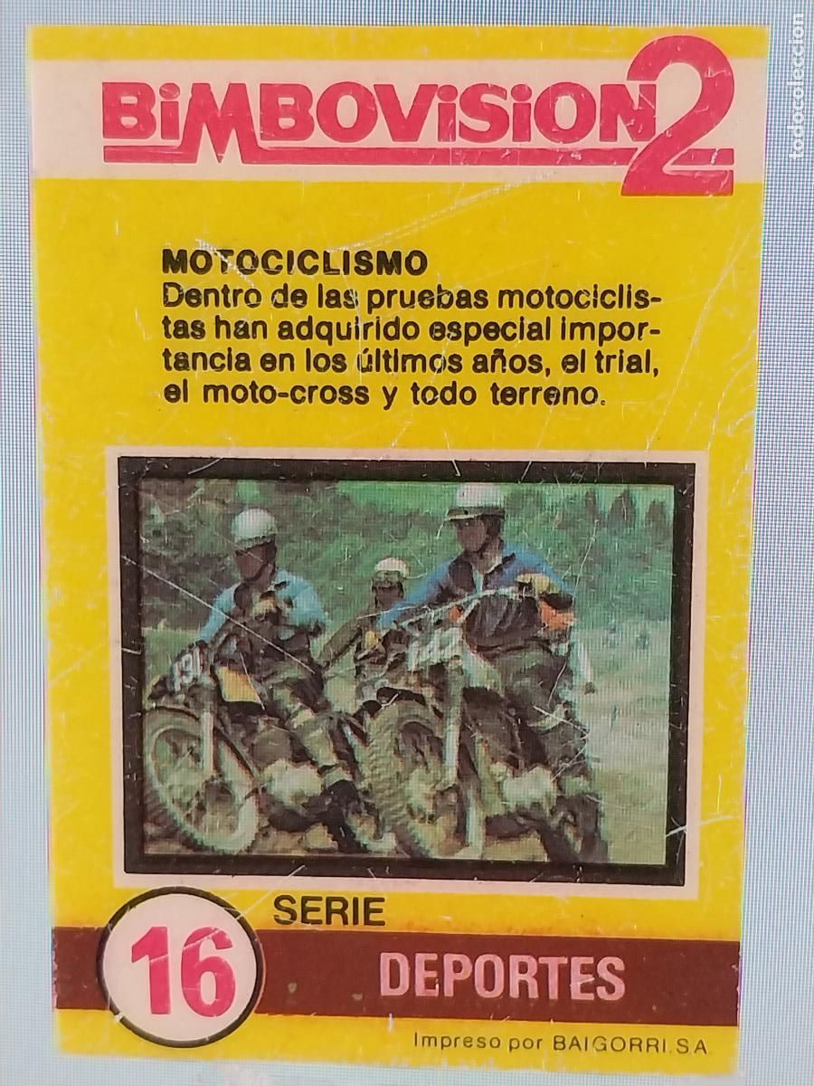 Coleccionismo Cromos antiguos: BIMBO BIMBOVISION 2 DEPORTES MOTOCICLISMO CC CROMO 16 * ORIGINAL A&Ntilde;OS 70 TIPO DIAPOSITIVA