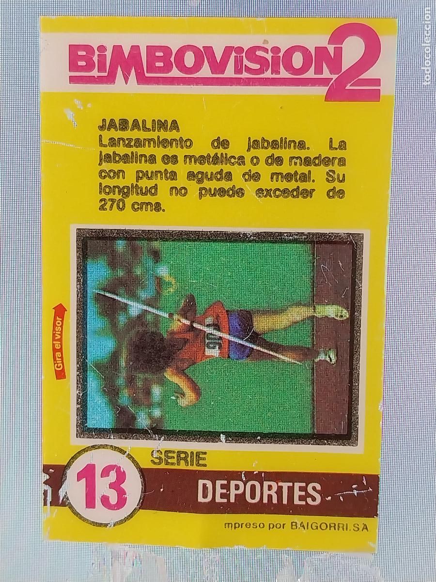 Coleccionismo Cromos antiguos: BIMBO BIMBOVISION 2 DEPORTES JABALINA CC CROMO 13 * ORIGINAL A&Ntilde;OS 70 TIPO DIAPOSITIVA