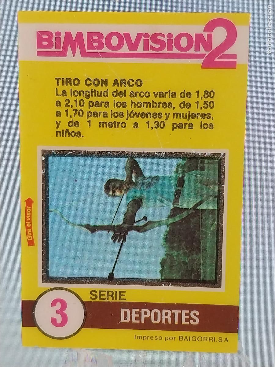 Coleccionismo Cromos antiguos: BIMBO BIMBOVISION 2 DEPORTES CROMO 3 TIRO CON ARCO * ORIGINAL A&Ntilde;OS 70 TIPO DIAPOSITIVA