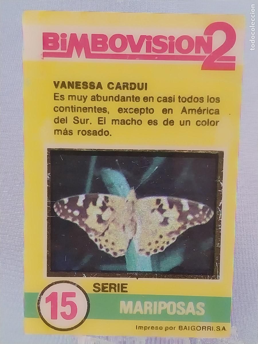 Coleccionismo Cromos antiguos: BIMBO BIMBOVISION 2 CROMO 15 MARIPOSAS VANESSA CARDUI * ORIGINAL A&Ntilde;OS 70 TIPO DIAPOSITIVA