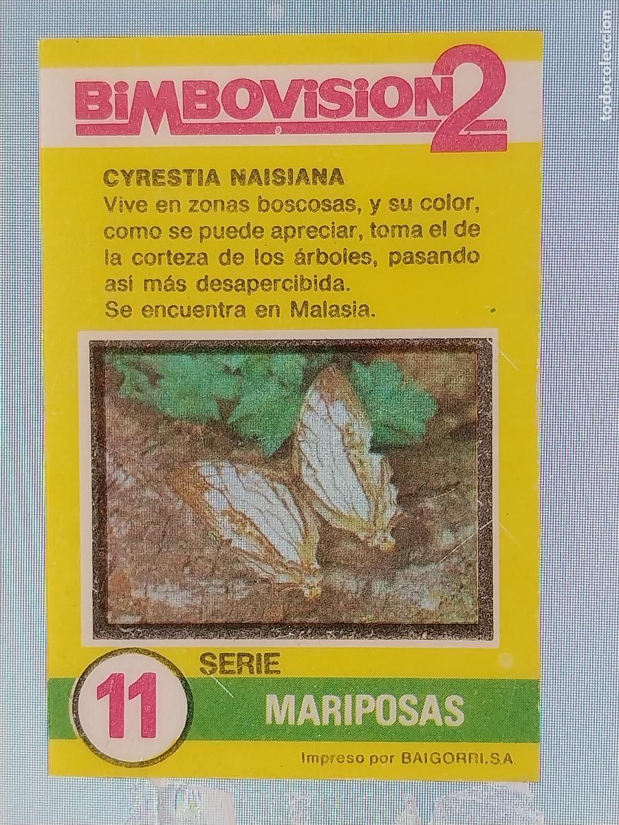 Coleccionismo Cromos antiguos: BIMBO BIMBOVISION 2 CROMO 11 MARIPOSAS CYRESTIA NAISIANA * ORIGINAL A&Ntilde;OS 70 TIPO DIAPOSITIVA