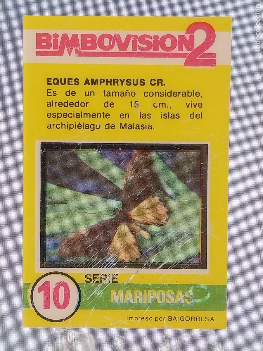 Coleccionismo Cromos antiguos: BIMBO BIMBOVISION 2 CROMO 10 MARIPOSAS EQUES AMPHRYSUS CR * ORIGINAL A&Ntilde;OS 70 TIPO DIAPOSITIVA
