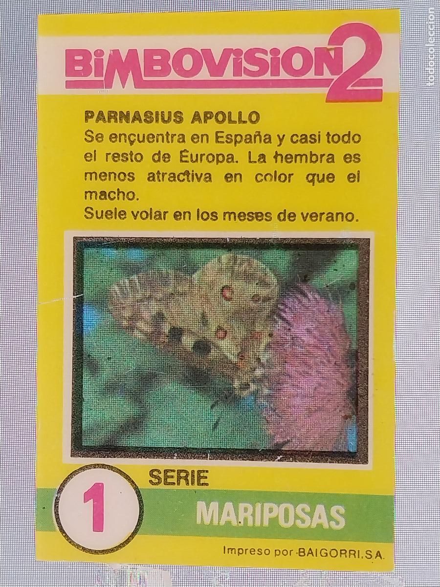 Coleccionismo Cromos antiguos: BIMBO BIMBOVISION 2 CROMO 1 MARIPOSAS PARMASIUS APOLLO * ORIGINAL A&Ntilde;OS 70 TIPO DIAPOSITIVA