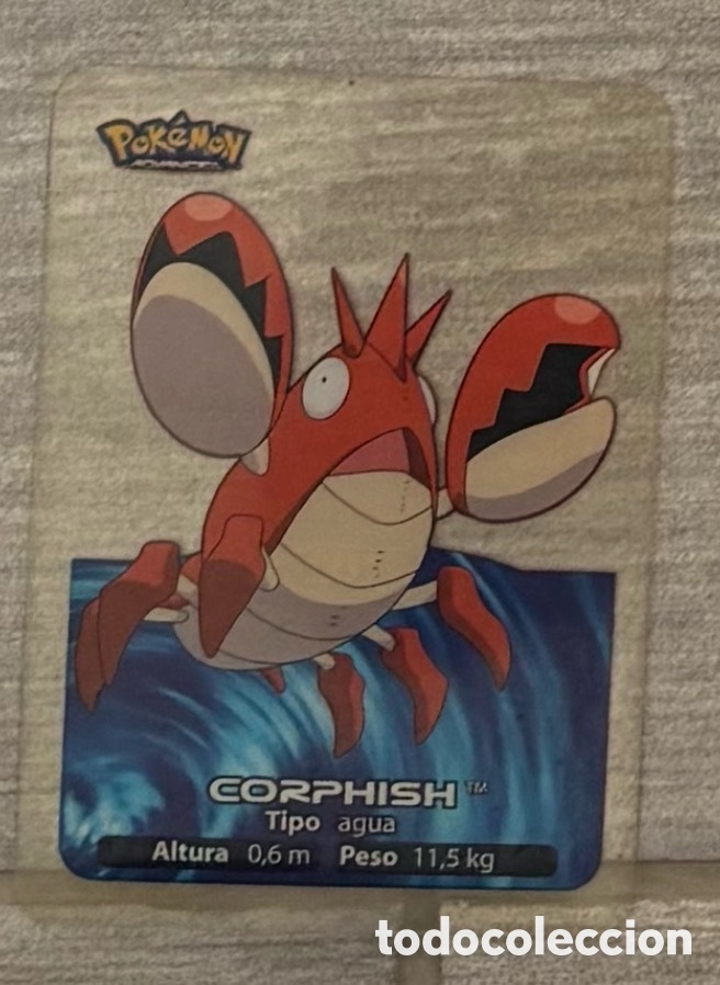 Coleccionismo Cromos antiguos: Carta Lamincards lamin card Pokemon advanced generaci&oacute;n CORPISH
