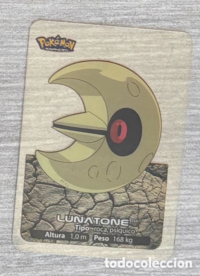 Coleccionismo Cromos antiguos: Carta Lamincards lamin card Pokemon advanced generaci&oacute;n LUNATONE