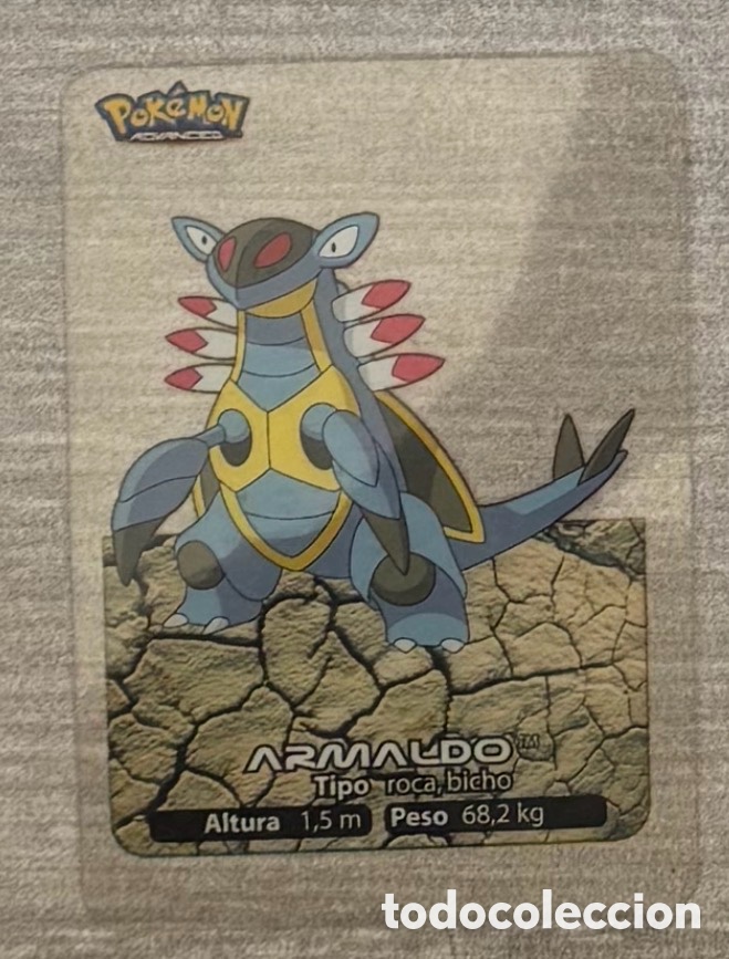 Coleccionismo Cromos antiguos: Carta Lamincards lamin card Pokemon advanced generaci&oacute;n ARMALDO