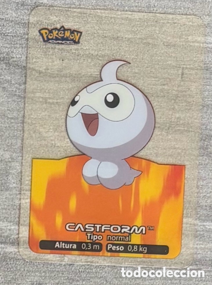 Coleccionismo Cromos antiguos: Carta Lamincards lamin card Pokemon advanced generaci&oacute;n CASTFORM