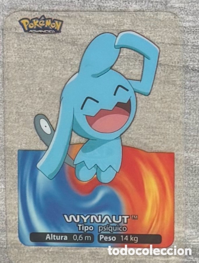 Coleccionismo Cromos antiguos: Carta Lamincards lamin card Pokemon advanced generaci&oacute;n WYNAUT