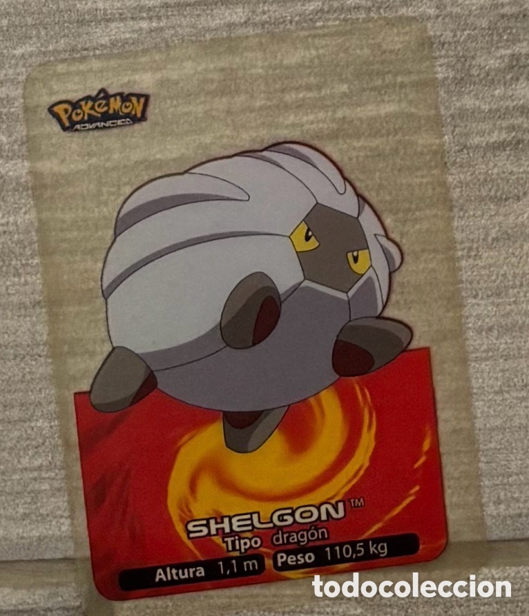 Coleccionismo Cromos antiguos: Carta Lamincards lamin card Pokemon advanced generaci&oacute;n SHELGON