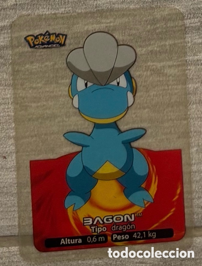Coleccionismo Cromos antiguos: Carta Lamincards lamin card Pokemon advanced generaci&oacute;n BAGON