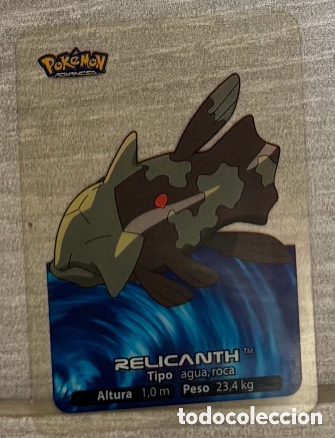 Coleccionismo Cromos antiguos: Carta Lamincards lamin card Pokemon advanced generaci&oacute;n RELICANTH