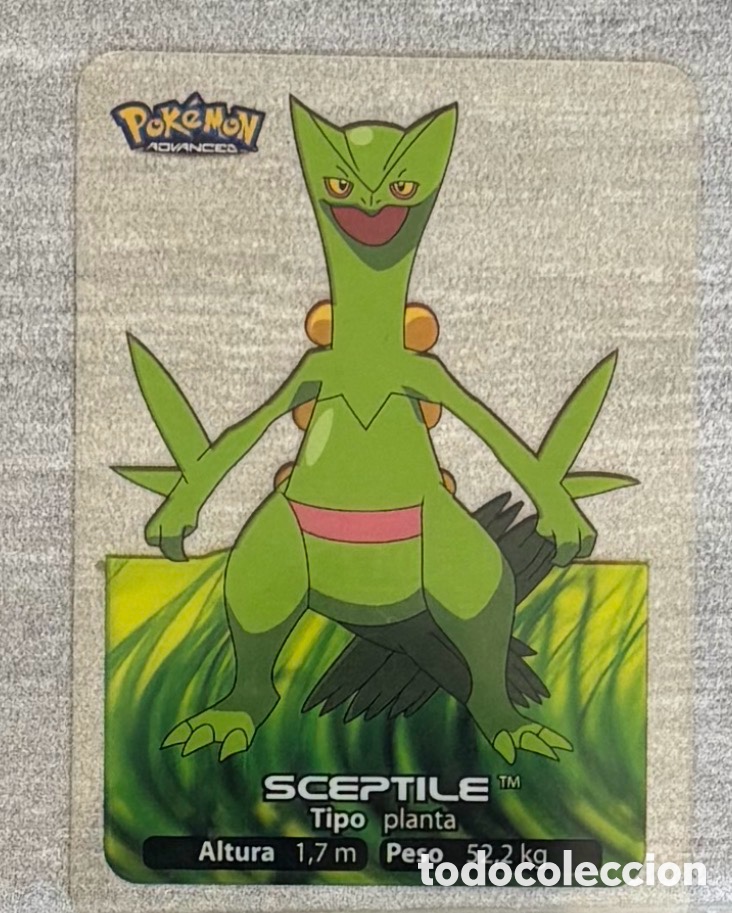 Coleccionismo Cromos antiguos: Carta Lamincards lamin card Pokemon advanced generaci&oacute;n SCEPTILE