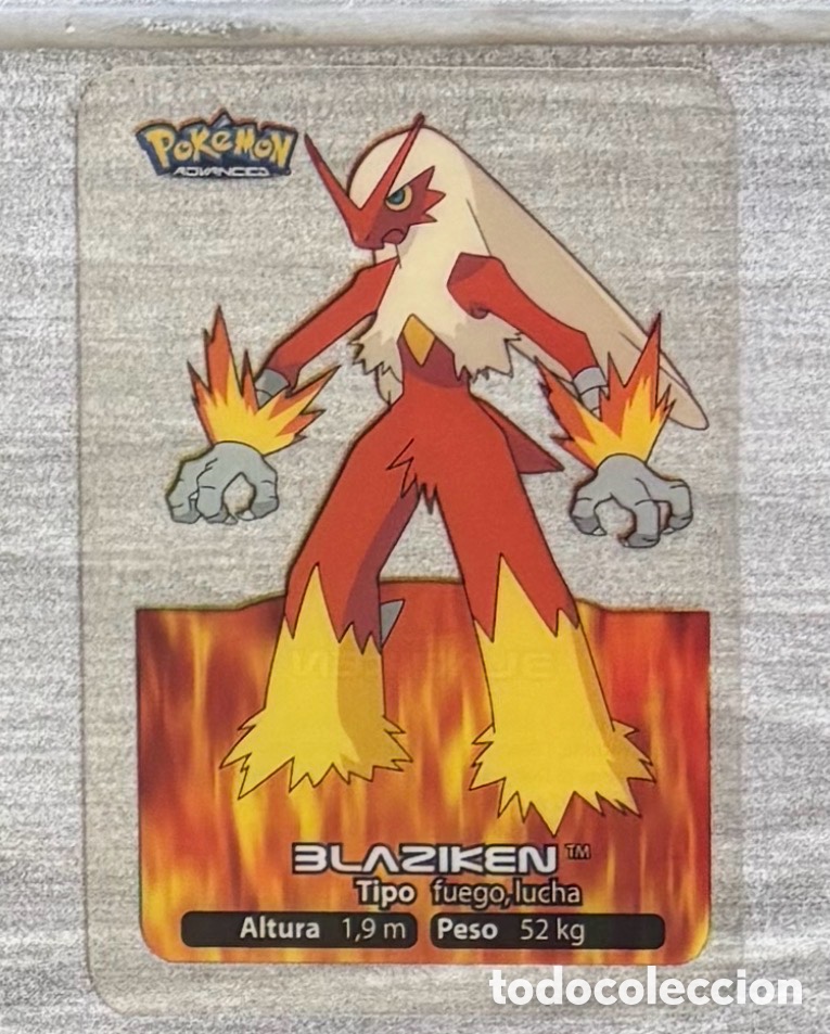 Coleccionismo Cromos antiguos: Carta Lamincards lamin card Pokemon advanced generaci&oacute;n BLAZIKEN