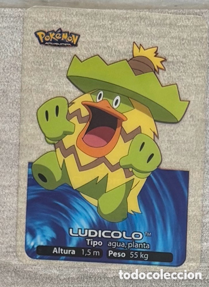Coleccionismo Cromos antiguos: Carta Lamincards lamin card Pokemon advanced generaci&oacute;n LUDICOLO
