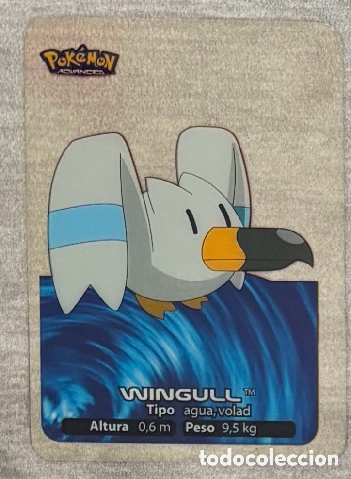 Coleccionismo Cromos antiguos: Carta Lamincards lamin card Pokemon advanced generaci&oacute;n WINGULL