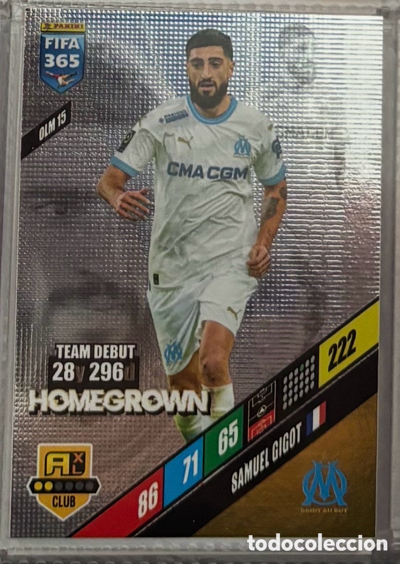 Coleccionismo Cromos antiguos: HOMEGROWN 15 SAMUEL GIGOT OLYMPIQUE MARSELLA Panini FIFA 365 Adrenalyn XL 2024