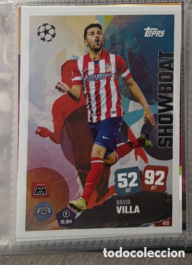 Collectionnisme Cartes &agrave; collectionner anciennes: SHOWBOAT David Villa Topps Match Attax UEFA Champions League 2025 2026