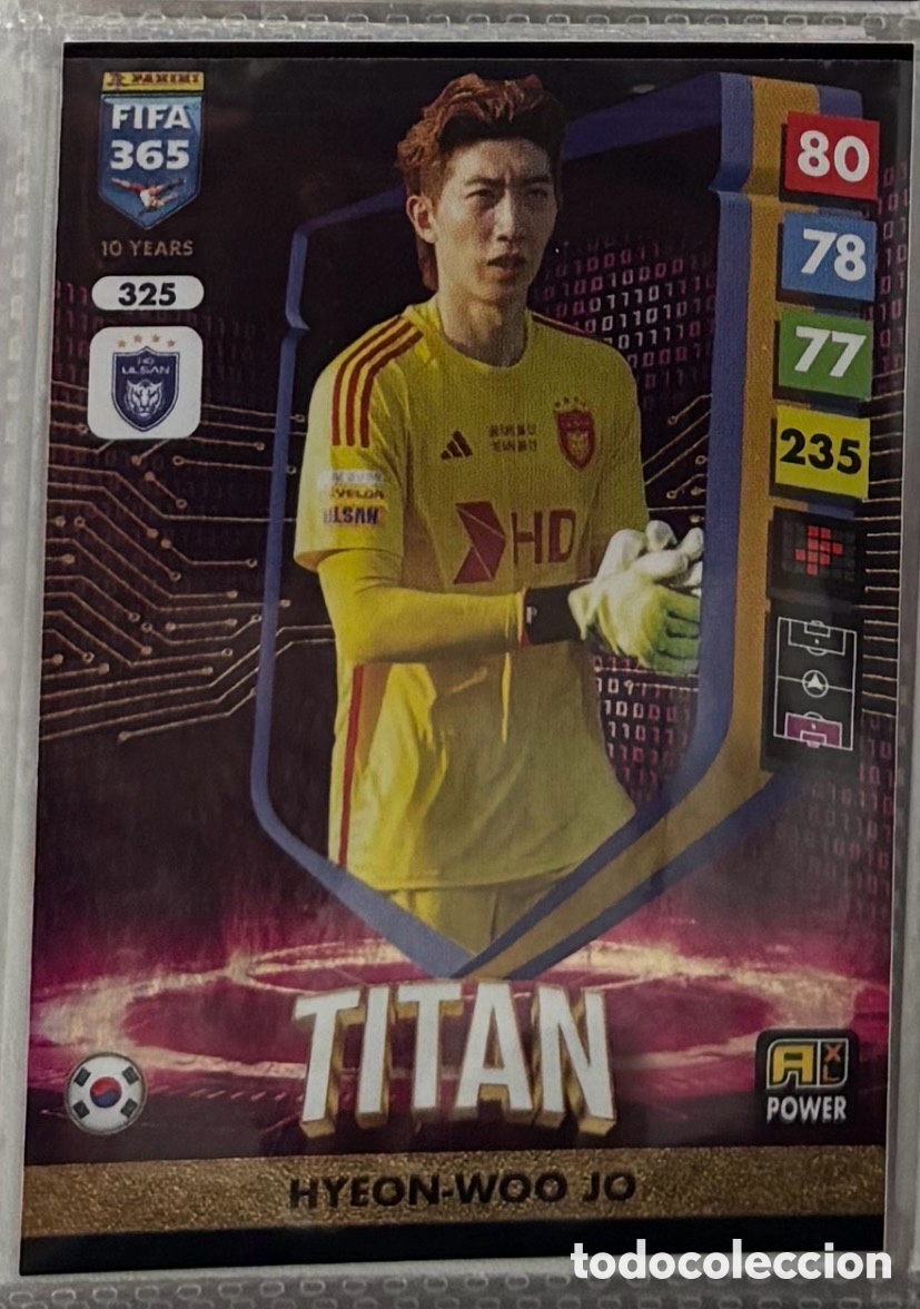 Coleccionismo Cromos antiguos: TIT&Aacute;N HYEON WOO JO 325 Panini Adrenalyn XL FIFA 365 2025