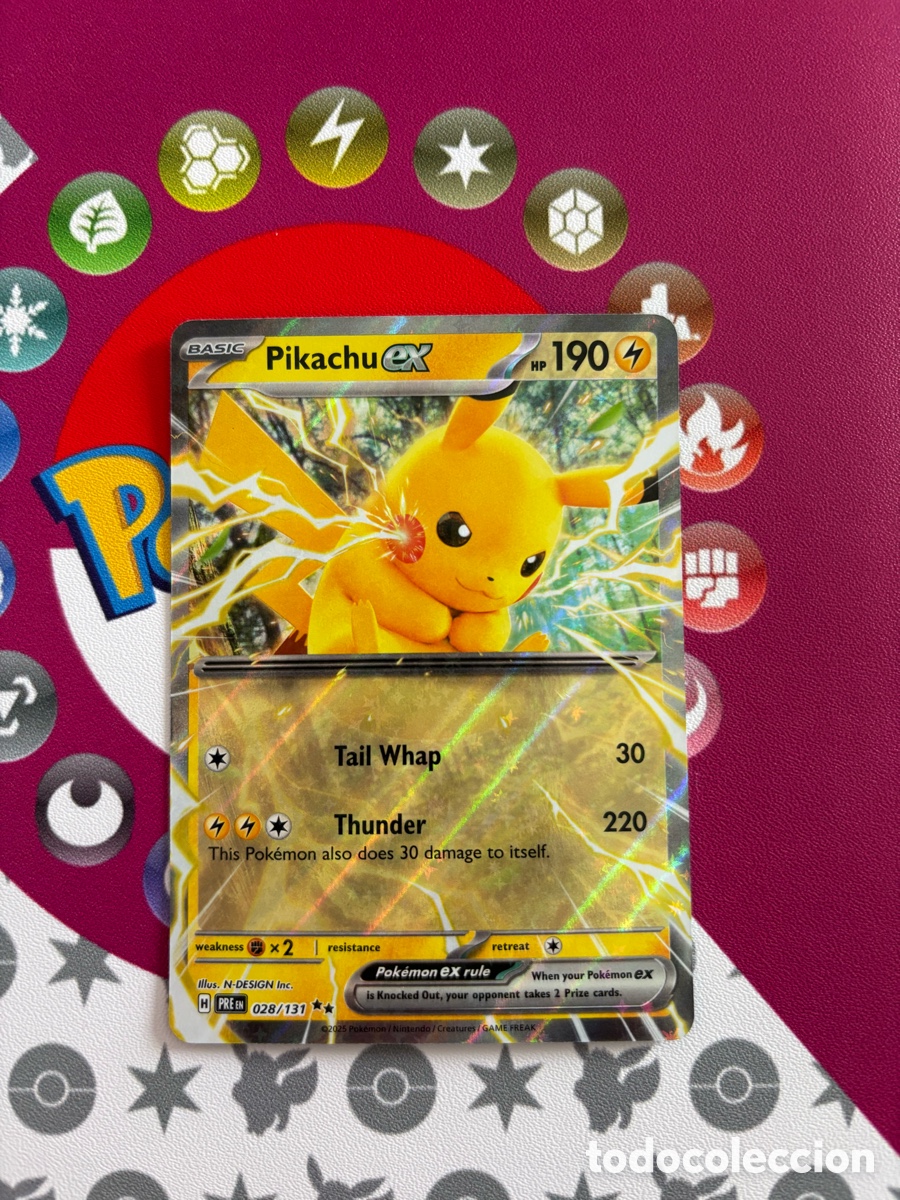 Coleccionismo Cromos antiguos: PIKACHU EX CARTA POKEMON TCG