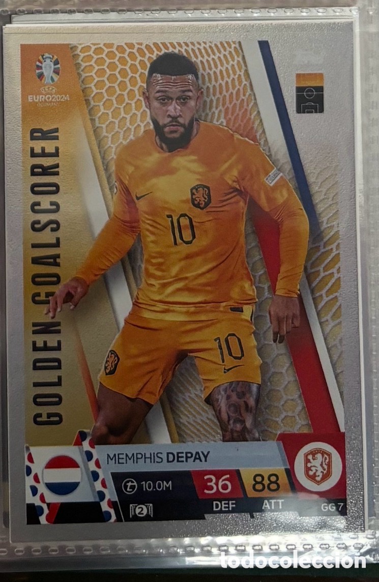Coleccionismo Cromos antiguos: MEMPHIS DEPAY HOLANDA GOLDEN GOALSCORER Topps Euro 2024 Match Attax