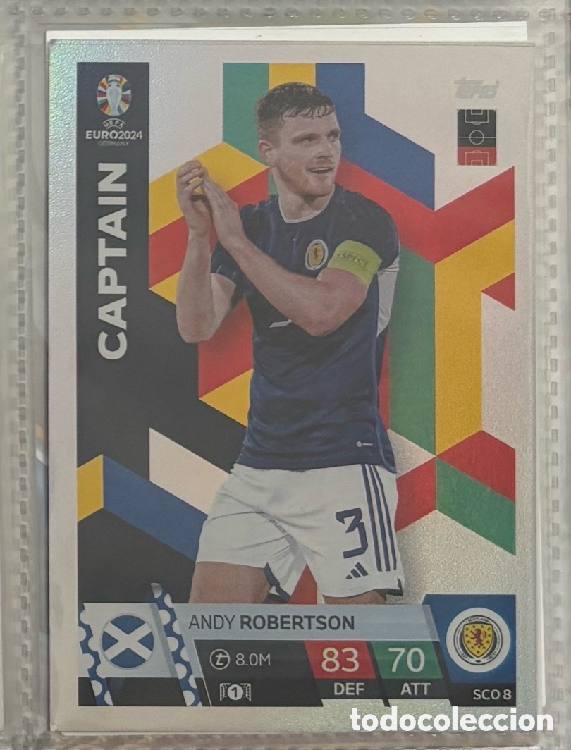 Coleccionismo Cromos antiguos: ANDY ROBERTSON ESCOCIA CAPTAIN Topps Euro 2024 Match Attax
