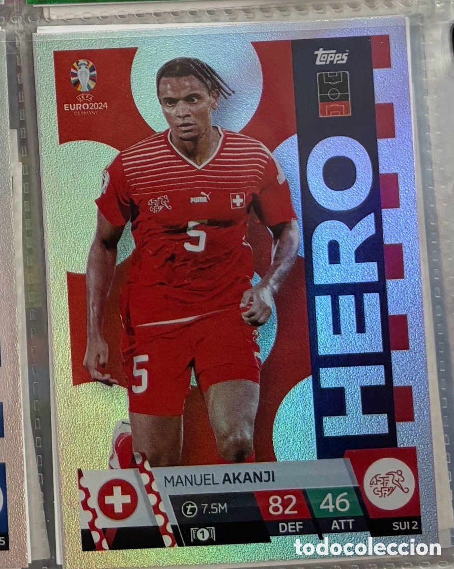 Coleccionismo Cromos antiguos: MANUEL AKANJI SUIZA HERO Topps Euro 2024 Match Attax