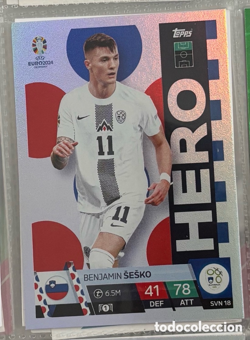 Coleccionismo Cromos antiguos: SESKO ESLOVENIA HERO Topps Euro 2024 Match Attax