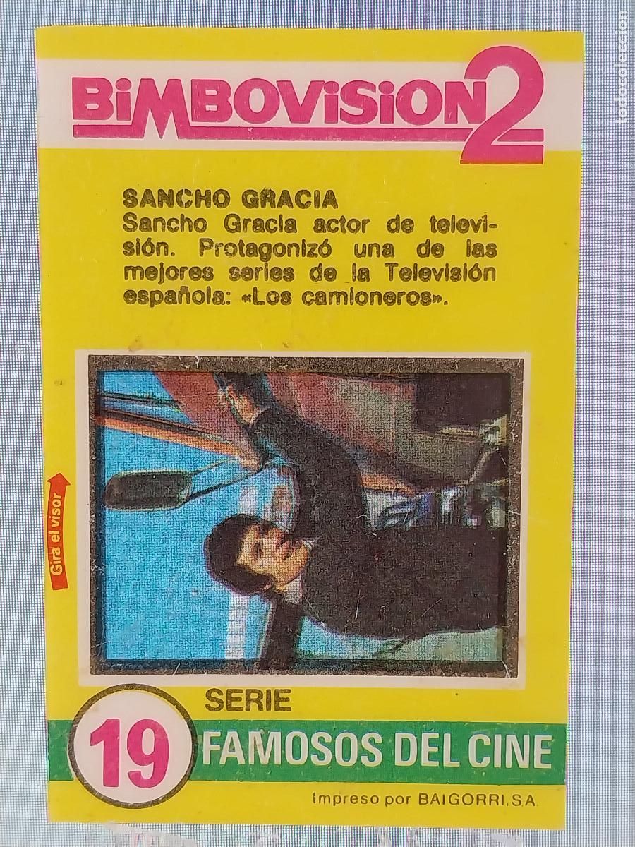 Coleccionismo Cromos antiguos: BIMBO BIMBOVISION 2 CROMO 19 FAMOSOS CINE SANCHO GRACIA * ORIGINAL A&Ntilde;OS 70 PROMO PASTELITOS