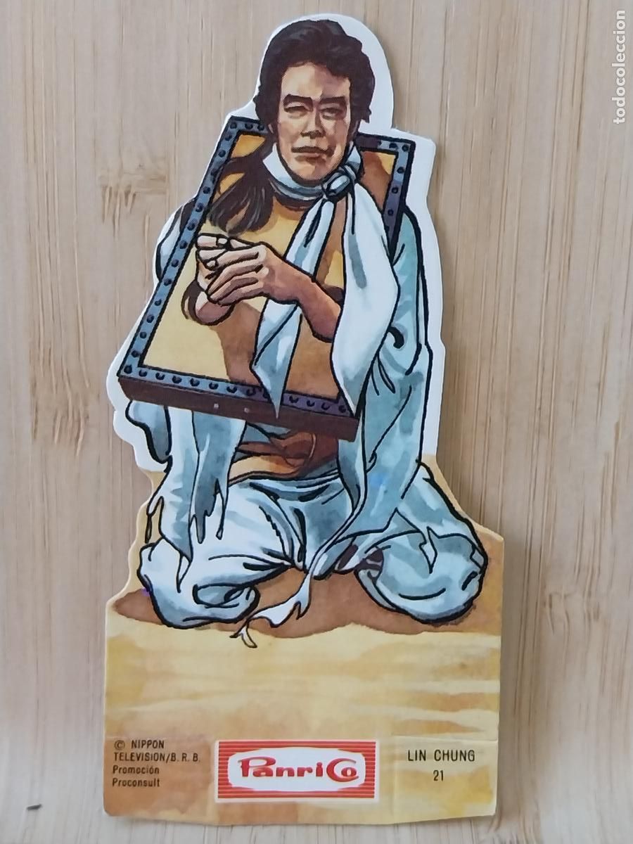 Coleccionismo Cromos antiguos: PANRICO FRONTERA AZUL CROMO 21 LIN CHUNG TROQUELADO ORIGINAL A&Ntilde;O 1978 9CMS ALTO